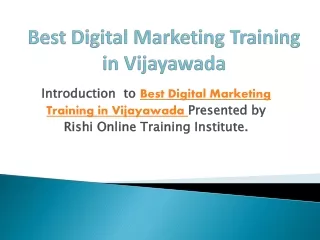 Best Digital Marketing Training in Vijayawada