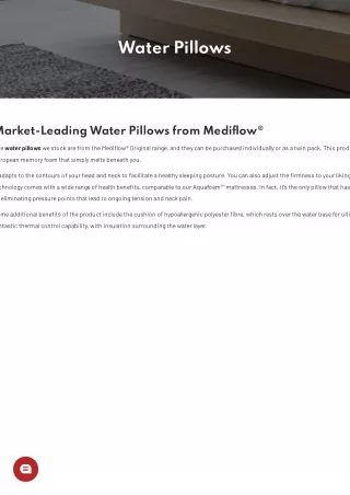 water pillows