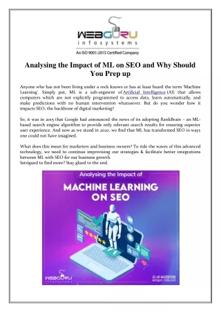 analysing the impact of ml on seo and why should