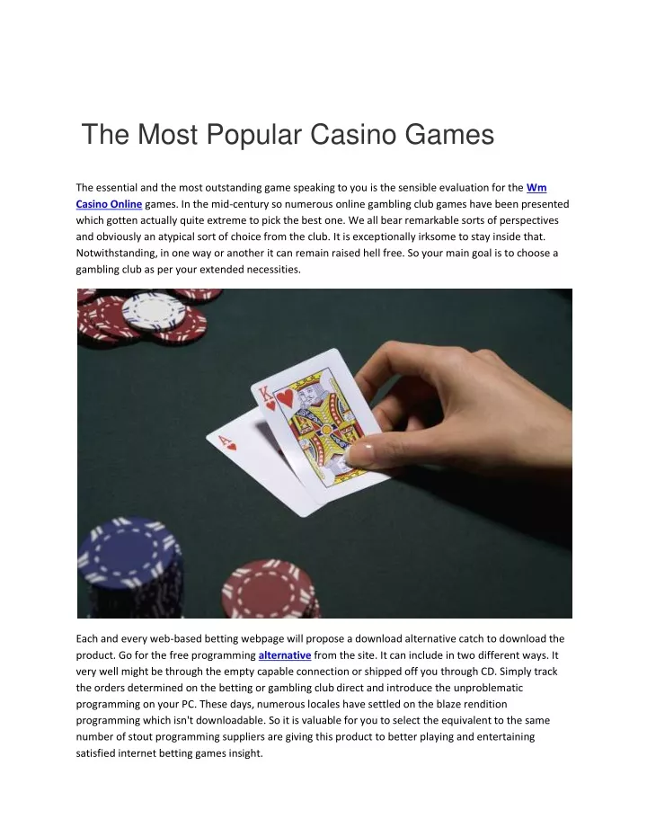 the most popular casino games