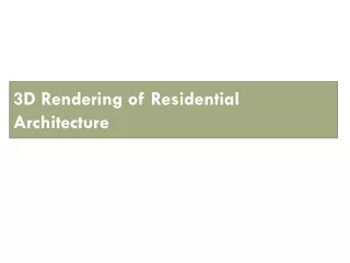 3d rendering of residential architecture