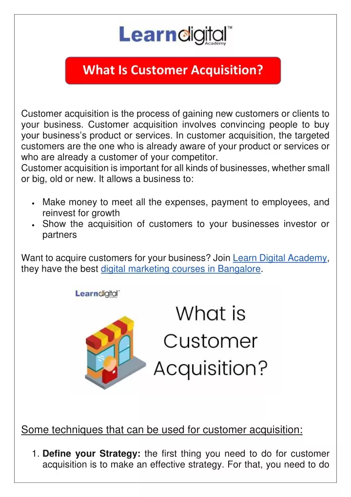 what is customer acquisition