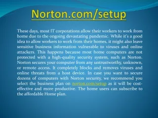 Norton.com/setup - Enter Norton Product