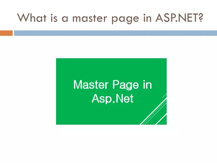 what is a master page in asp net