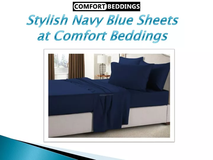 stylish navy blue sheets at comfort beddings