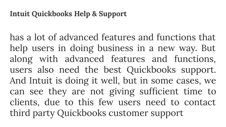 intuit quickbooks help support