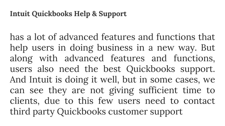 intuit quickbooks help support