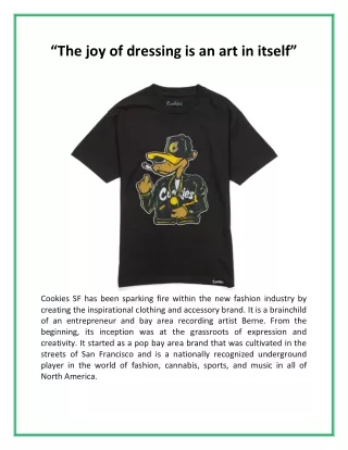 the joy of dressing is an art in itself