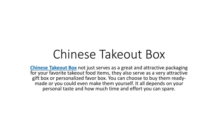 chinese takeout box