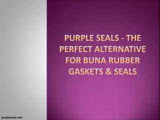 Purple Seals - The Perfect Alternative for Buna Rubber Gaskets & Seals
