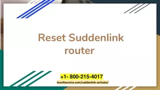 Reset Suddenlink router