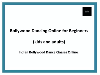 Bollywood dancing online for beginners (kids and adults)