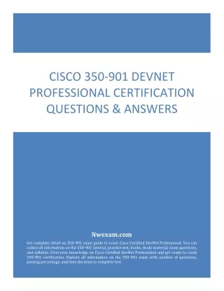 cisco 350 901 devnet professional certification
