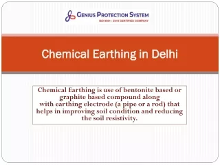 Chemical Earthing Manufacturer in Delhi