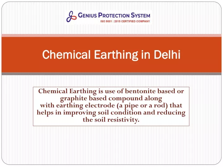 chemical earthing in delhi