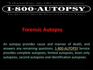 Forensic Autopsy