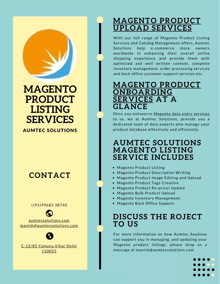 magento product upload services