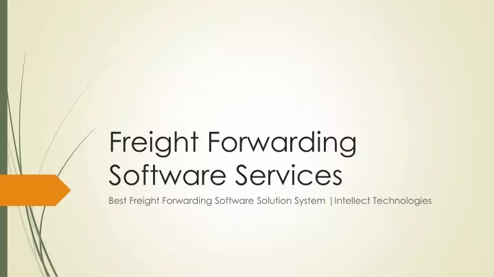 freight forwarding software services