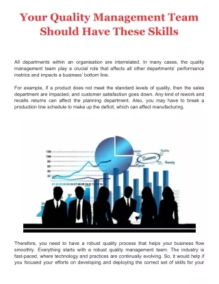your quality management team should have these