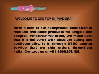 Erotic Toys In Madurai | Call  919830252128