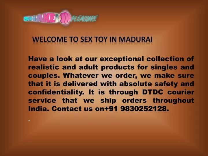 w elcome t o sex toy in madurai