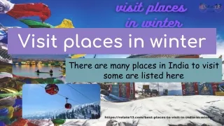 Places in India to visit in Winter