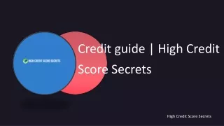 Credit guide | High Credit Score Secrets