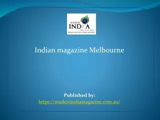 Indian magazine melbourne