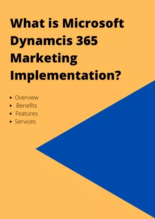 Microsoft Dynamics 365 Marketing Implementation