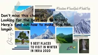 BEST PLACE FOR WINTER TO VISIT IN INDIA