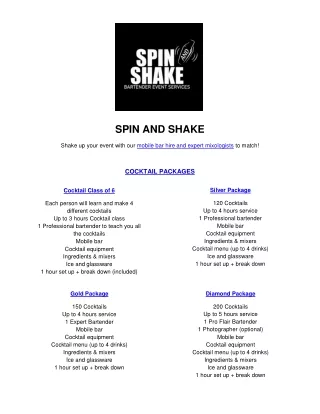 Spin and Shake