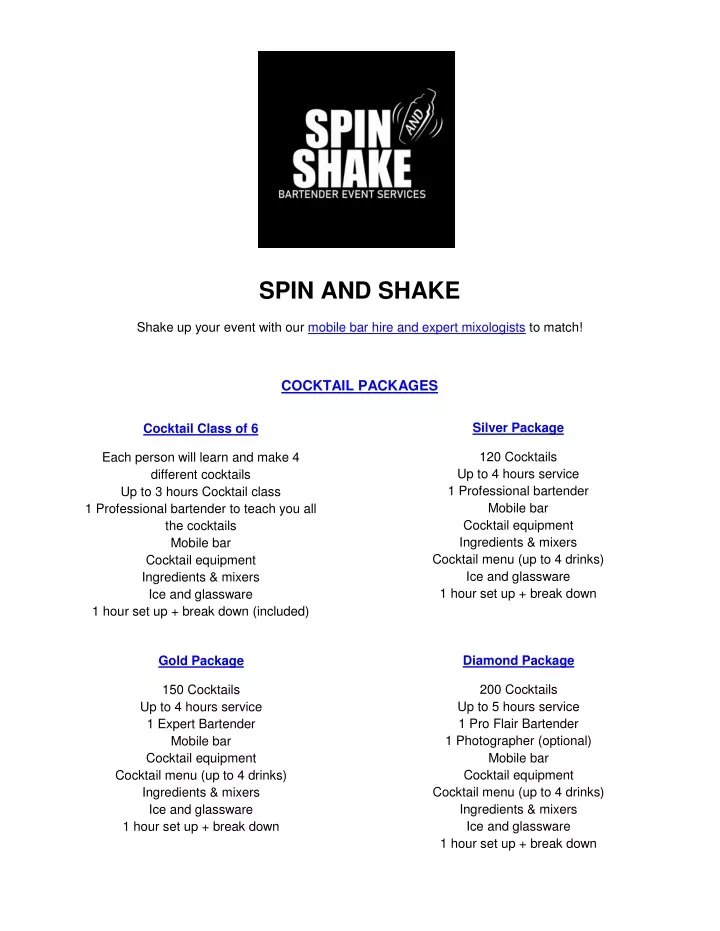 spin and shake