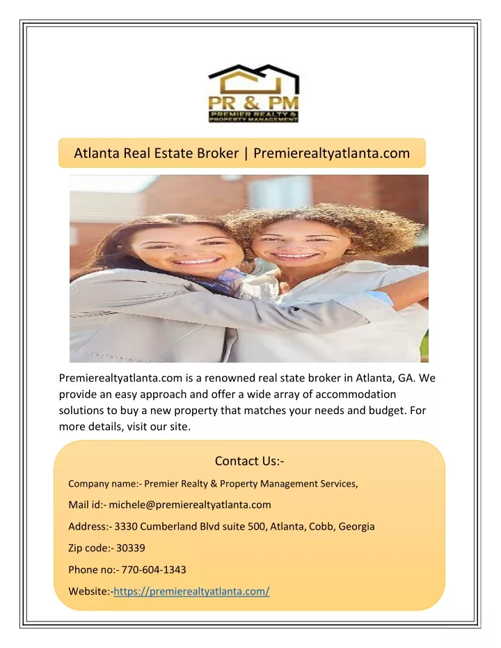 atlanta real estate broker premierealtyatlanta com