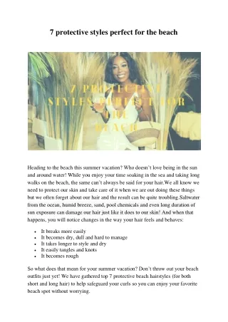 7 protective styles perfect for the beach