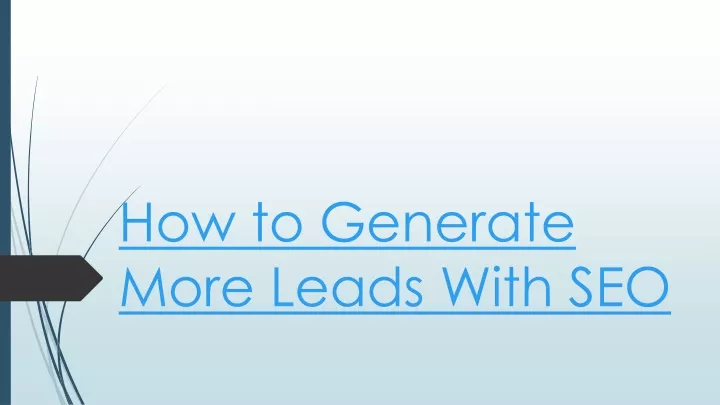 how to generate more leads with seo