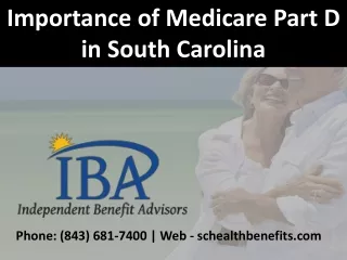 Importance of Medicare Part D South Carolina