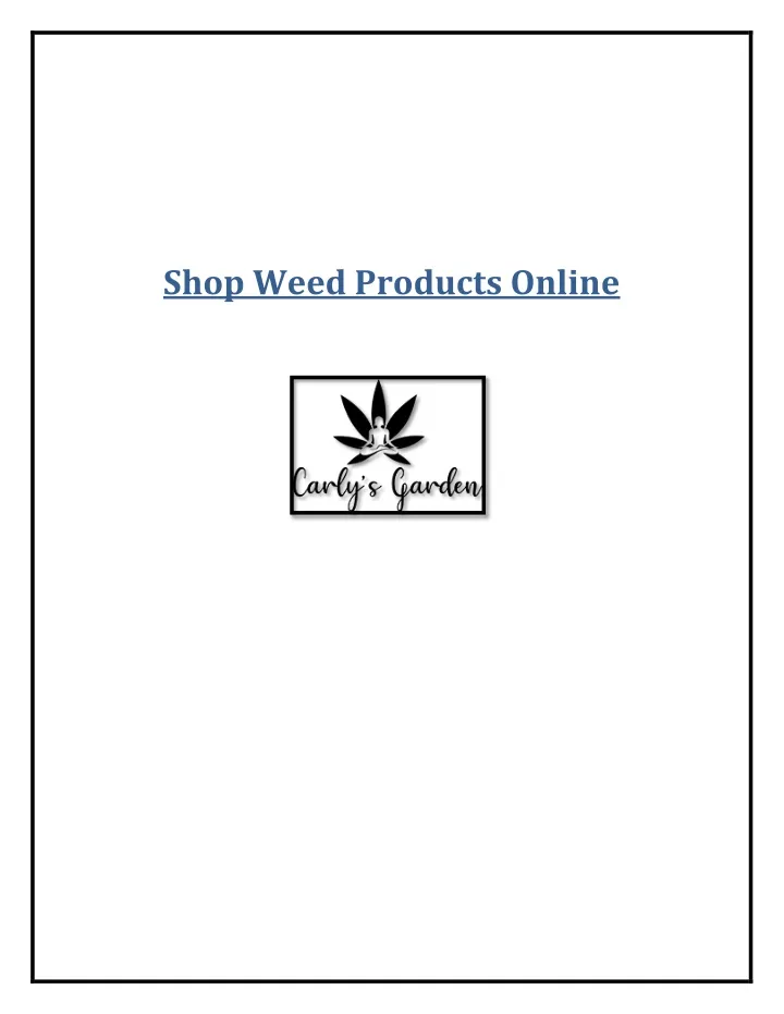 shop weed products online