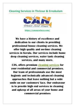 Cleaning Services Ernakulam