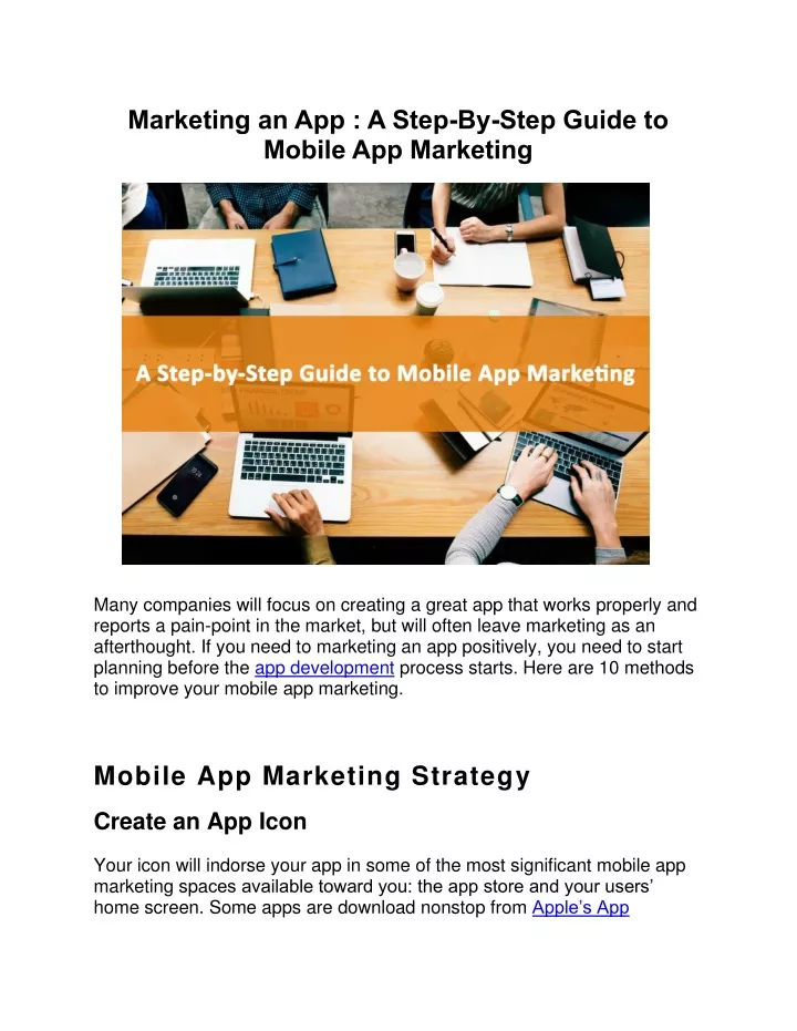 marketing an app a step by step guide to mobile