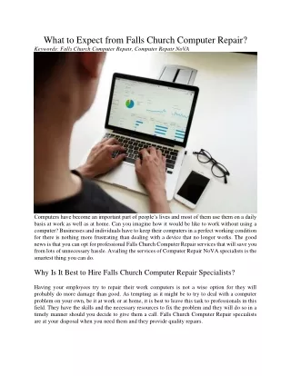 what to expect from falls church computer repair