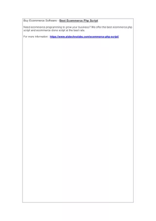buy ecommerce software best ecommerce php script