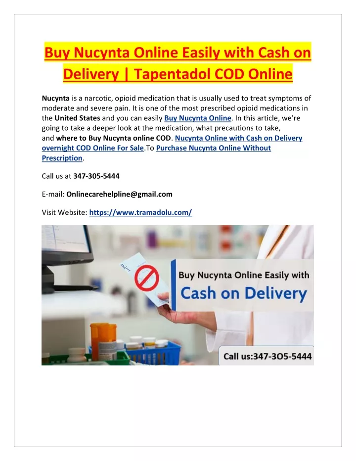 buy nucynta online easily with cash on delivery