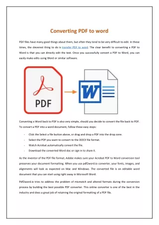 converting pdf to word