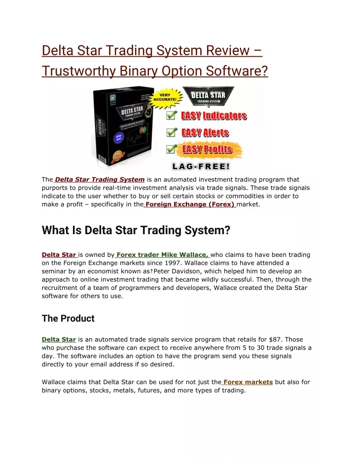 delta star trading system review trustworthy