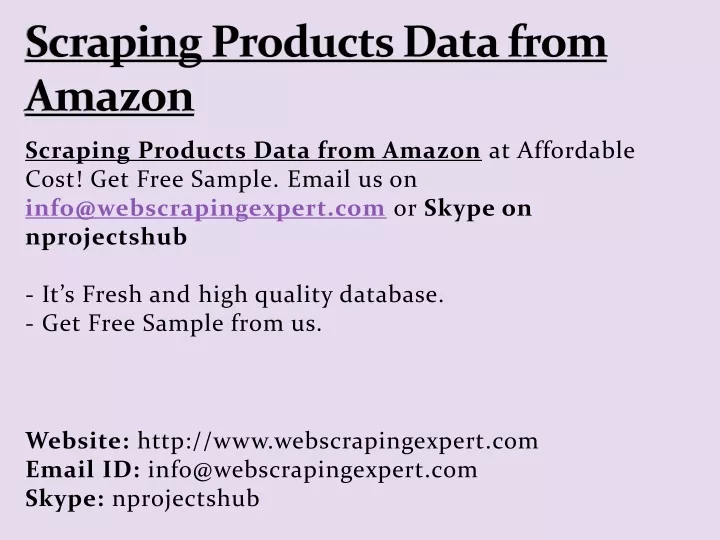 scraping products data from amazon