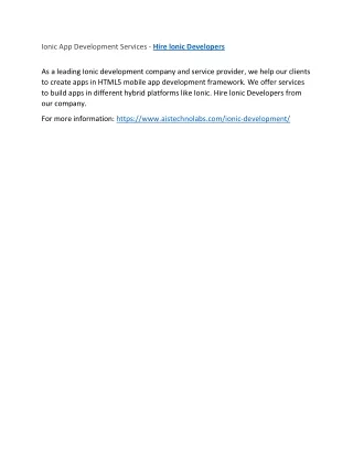 ionic app development services hire lonic