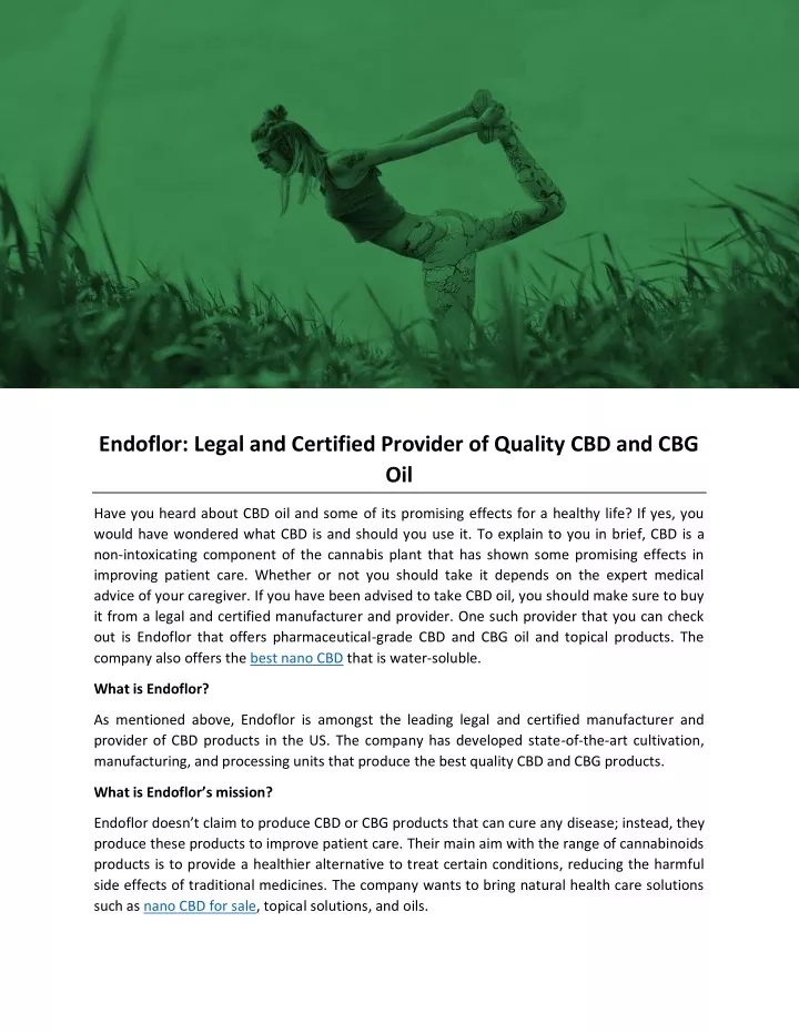 endoflor legal and certified provider of quality