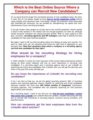 which is the best online source where a company