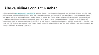 alaska airlines contact number