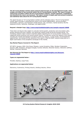 the uv curing system market report research that